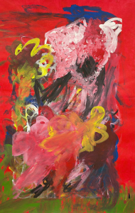 Abstract painting of flowers