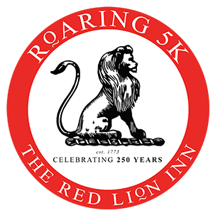 Logo reading Roaring 5K at The Red Lion Inn