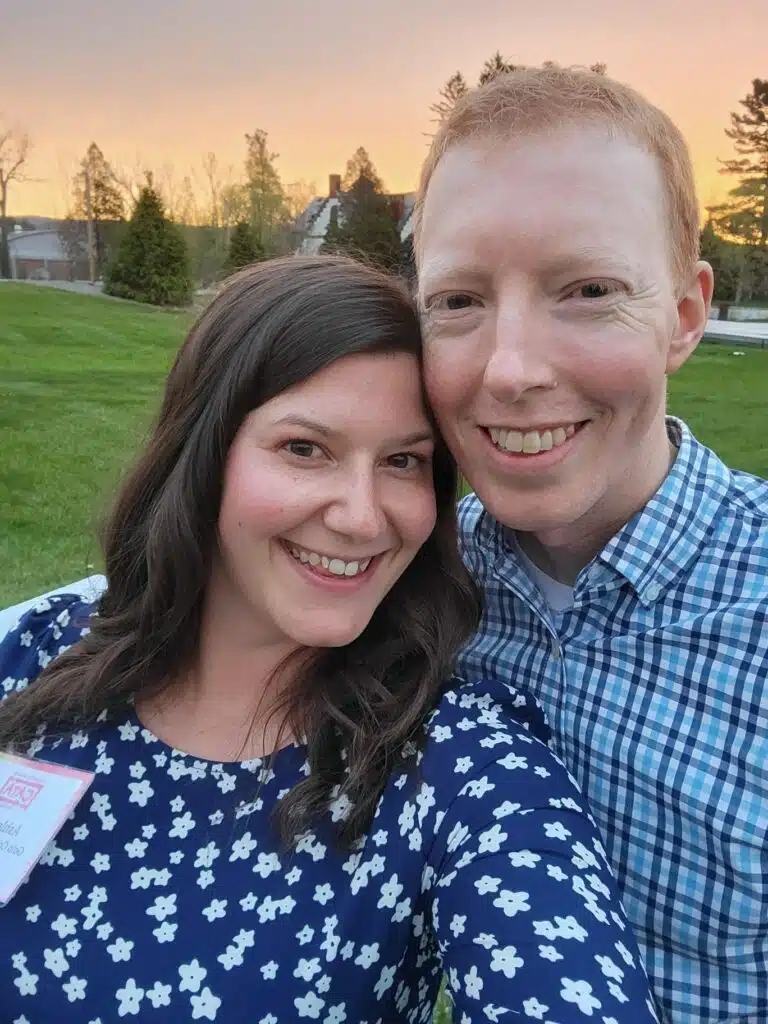 CATA supporters David and Ashley Rice posing in front a of sunset.