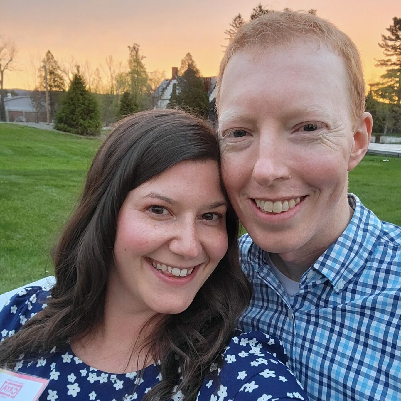 CATA supporters David and Ashley Rice posing in front a of sunset.