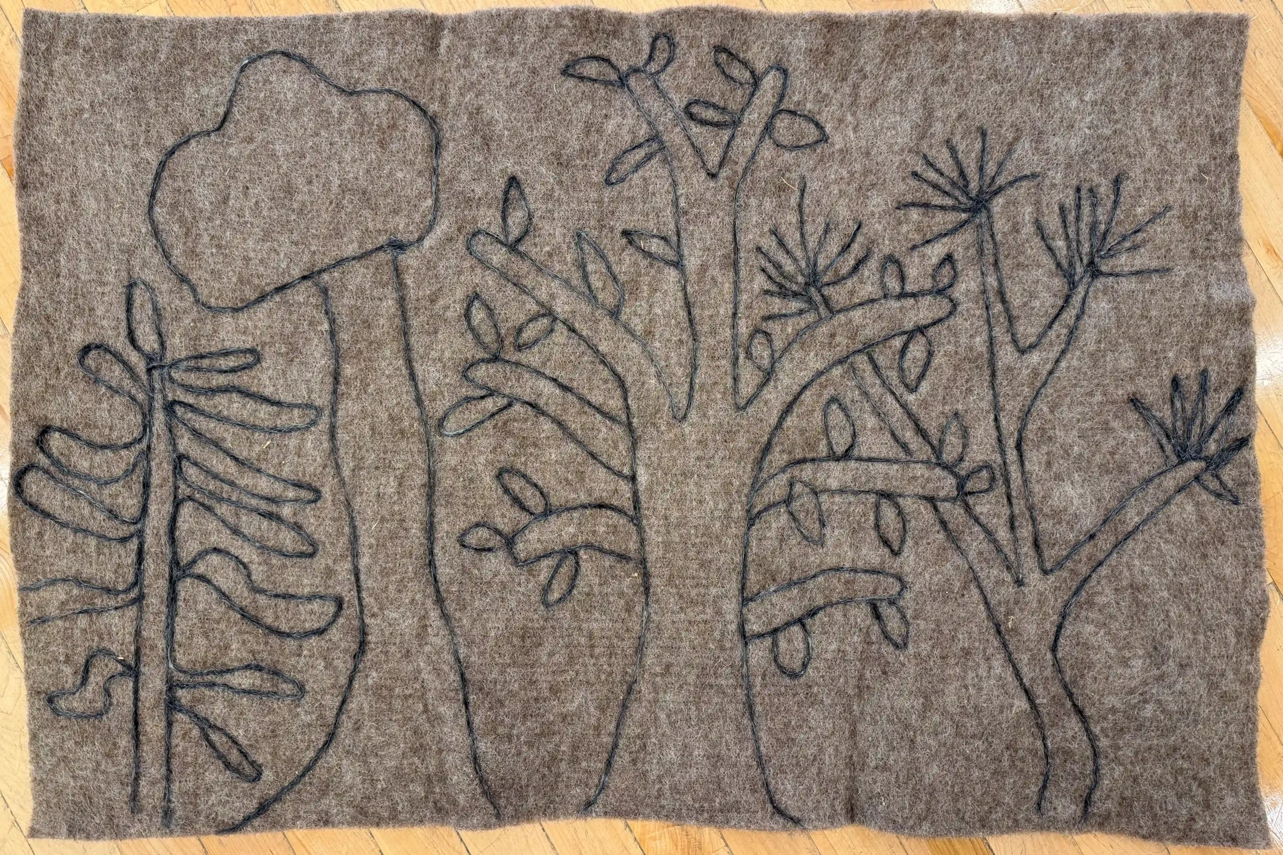 Each design was inspired by CATA artwork (like this soon-to-be woodland scene!)