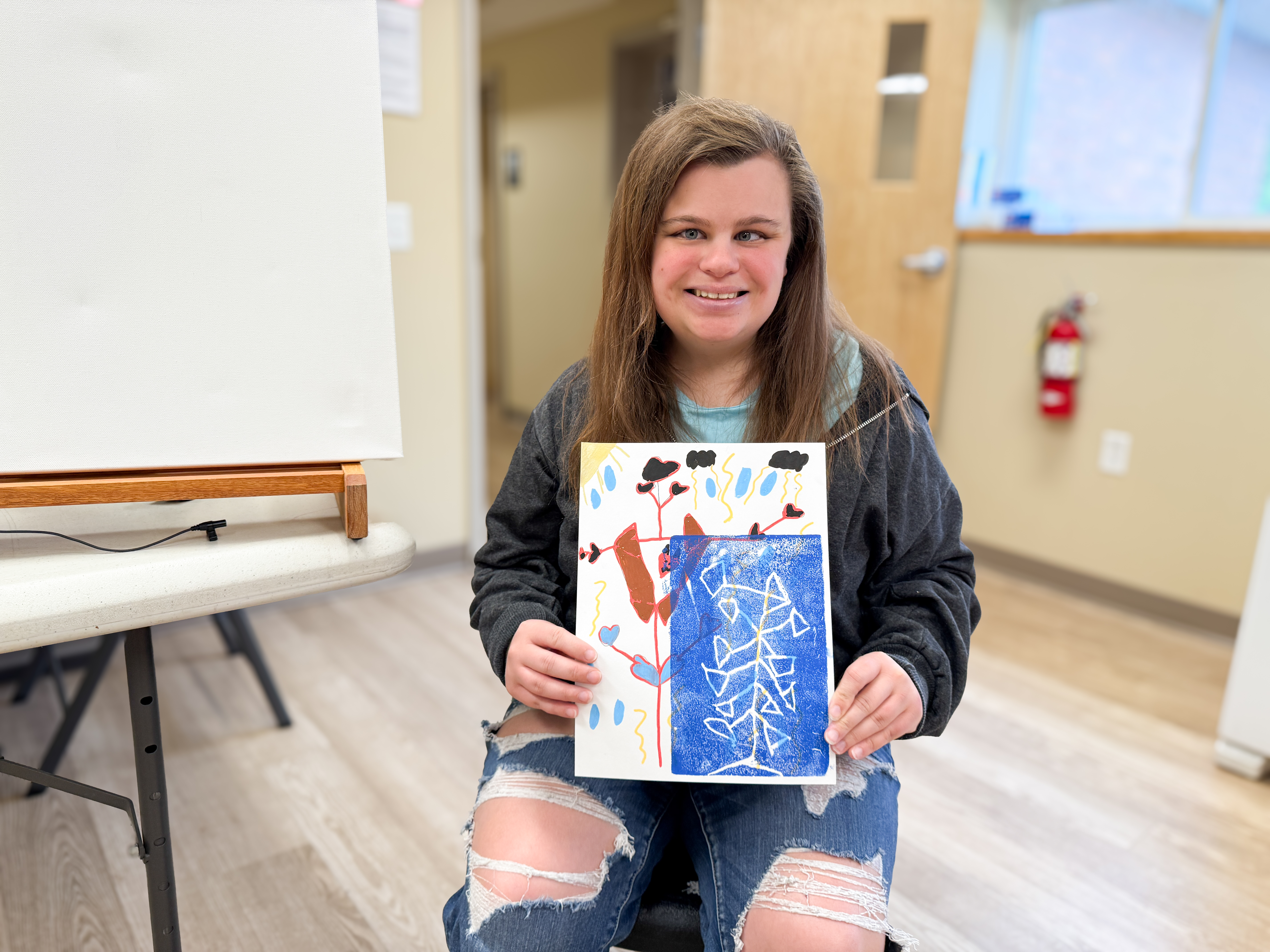 Emilee (BFAIR) with her painting “Garden Dreams”
which will be featured in CATA’s Annual Art Show