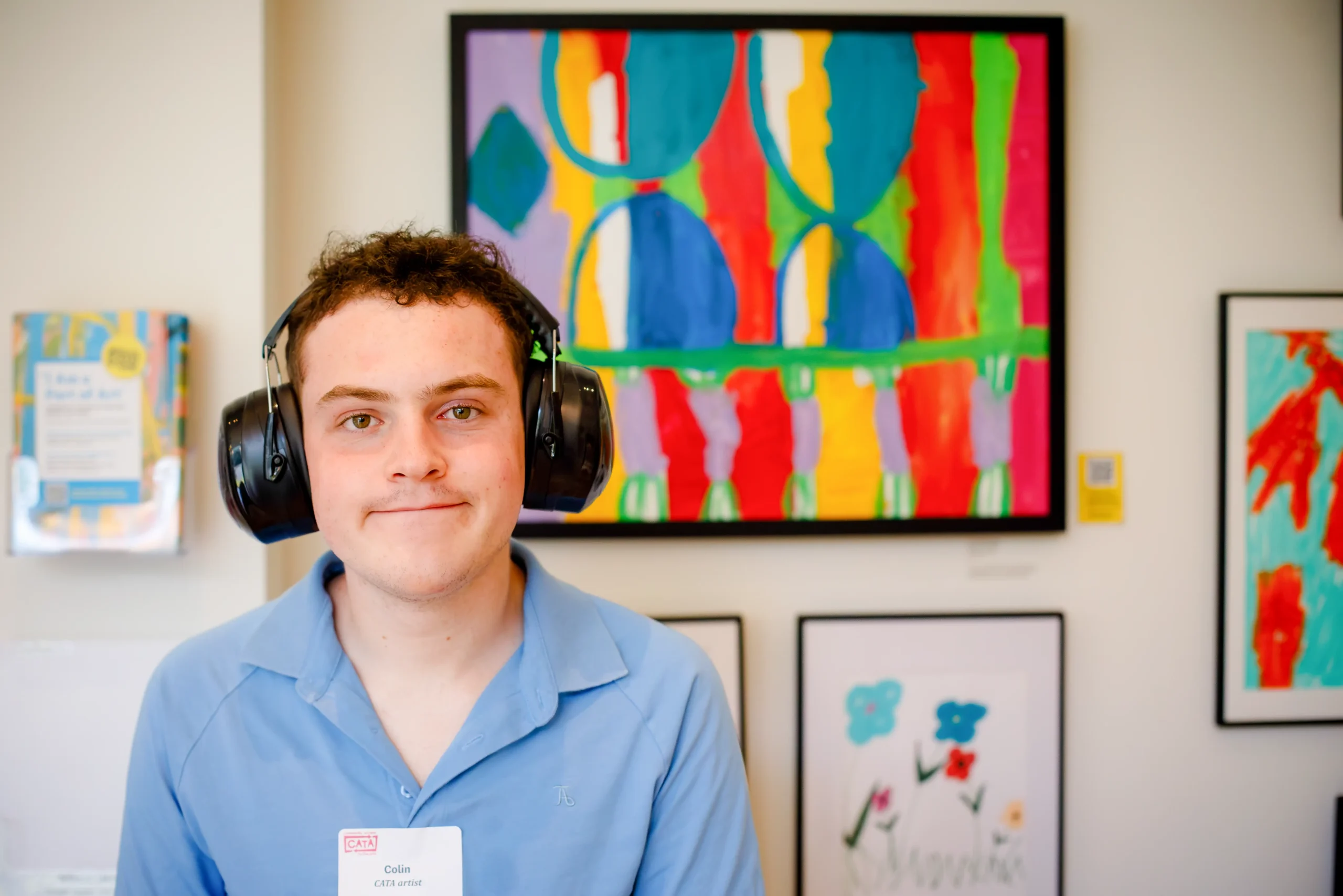 Colin's colorful painting lights up the room at CATA's exhibit at the Clark Art Institute.